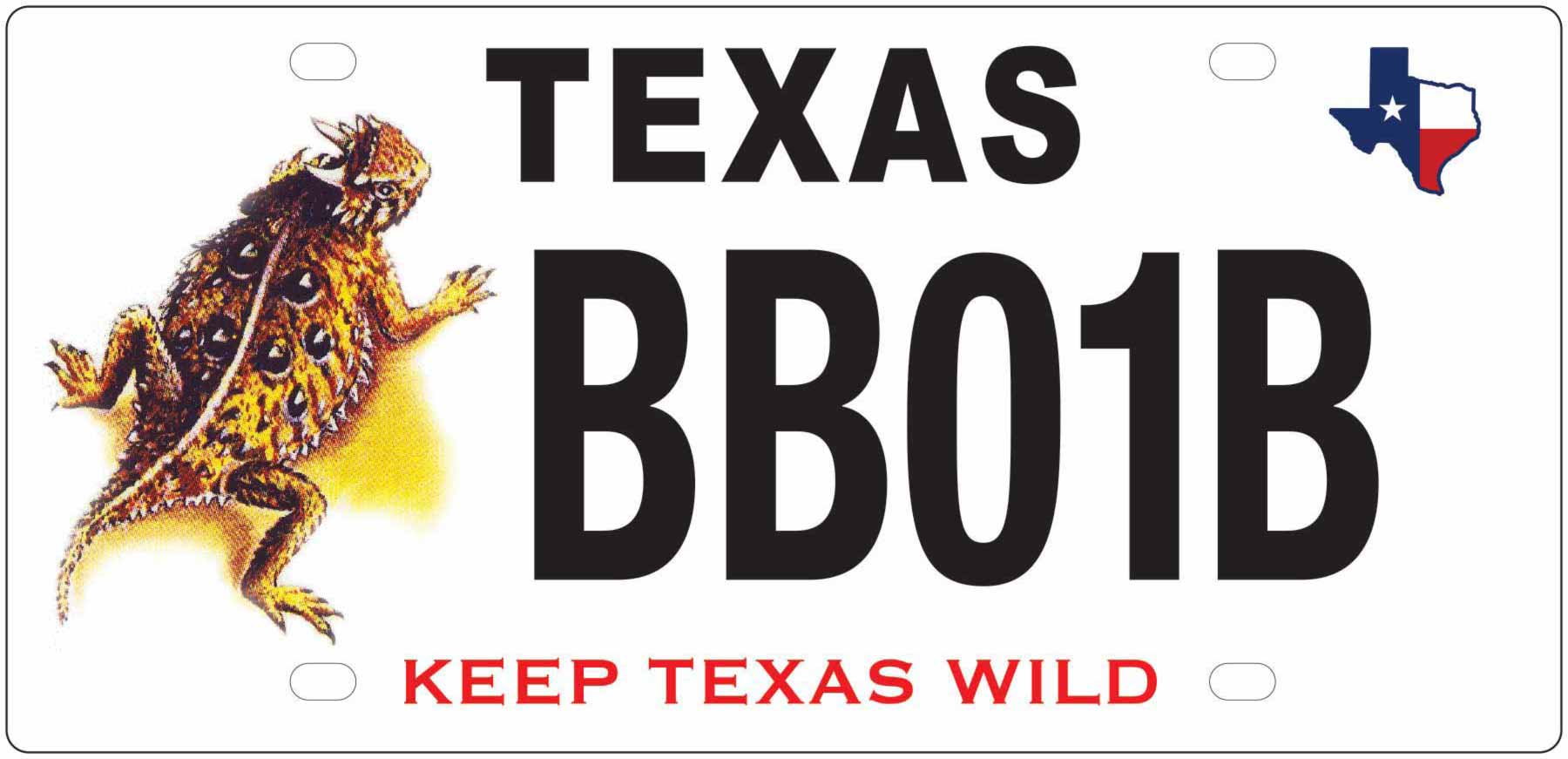 Texas Horned Lizard License Plate